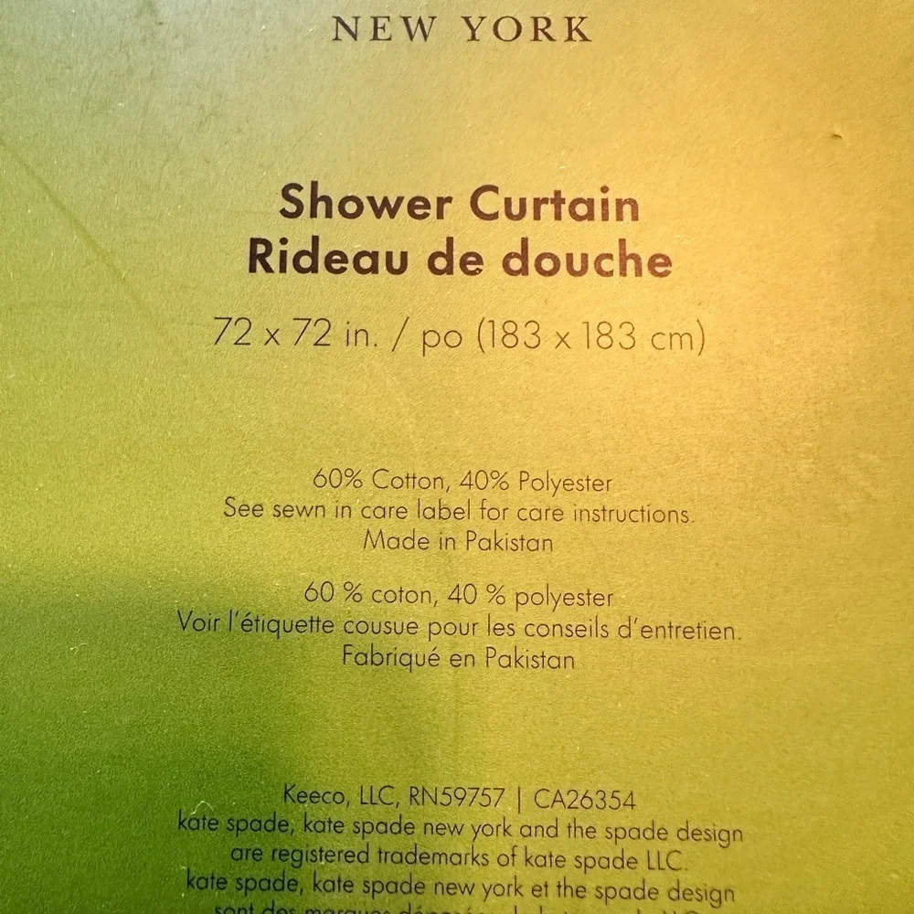 Kate Spade Cherries Shower Curtain - 72 x 72 - NWT